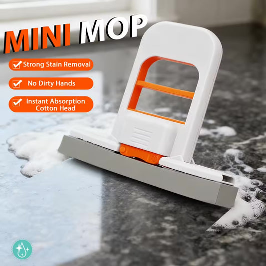 Multi-Functional Mini Mop | Retractable Wet/Dry Mop for Kitchen, Bathroom, Car | Durable Plastic | Compact & Home Cleaning Tool